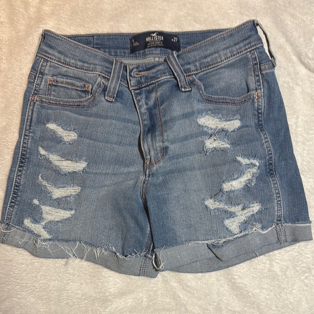 Hollister Women's Blue Denim Shorts